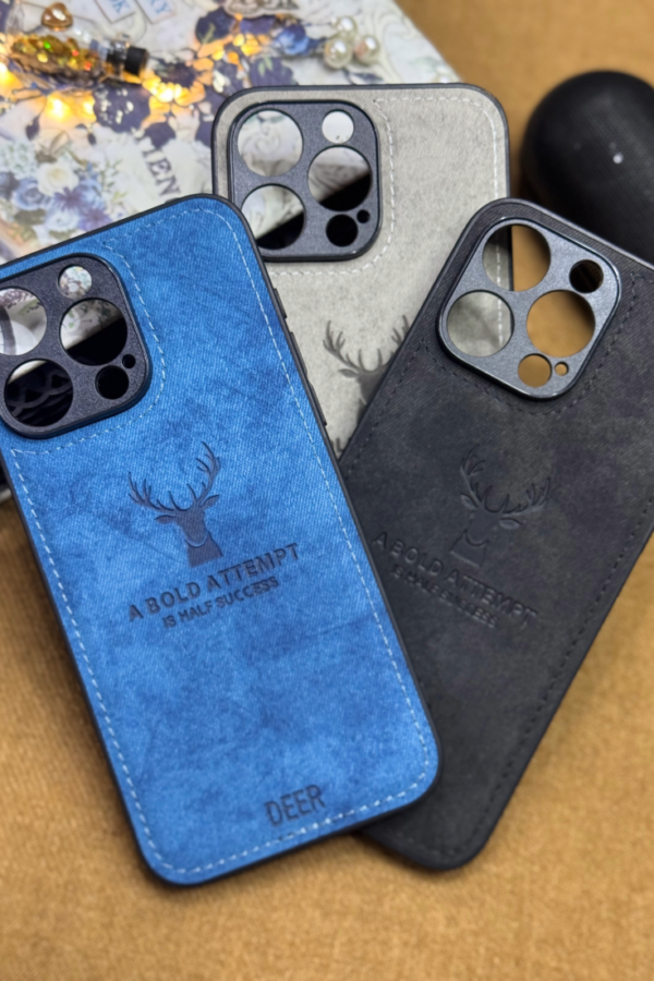 Deer Head pattern Leather Case for iPhone 15 Pro Max - Image 2
