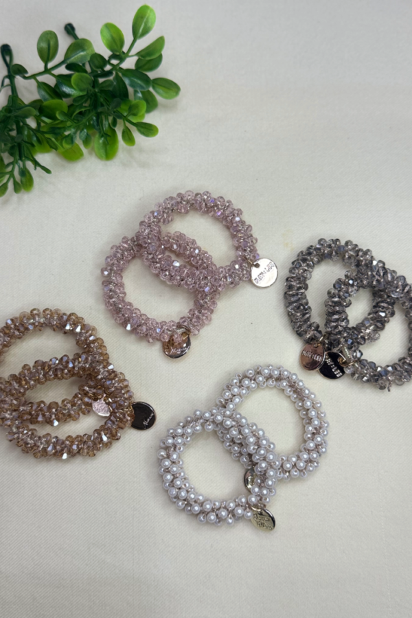 Crystal/Pearl Beads Elastic Band